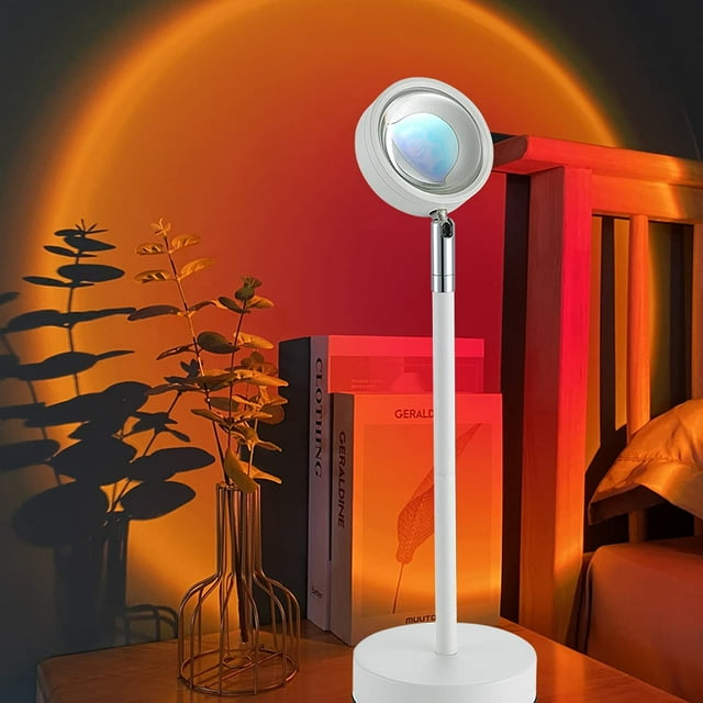 Sunset Lamp White, Sunset Projection Lamp, Sunset Decoration Lamp, 180 Degree Rotation USB Sunset Lamp Projector, SAYDY tic Led Night Light Projector