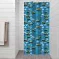 thumbnail image 2 of Cartoon Construction Vehicles Barriers Blue Pattern Shower Curtain 36"x72" ,Bathroom Decorative Shower Curtains Set with 12 Hooks,Modern Waterproof Washable Shower Curtain, 2 of 6