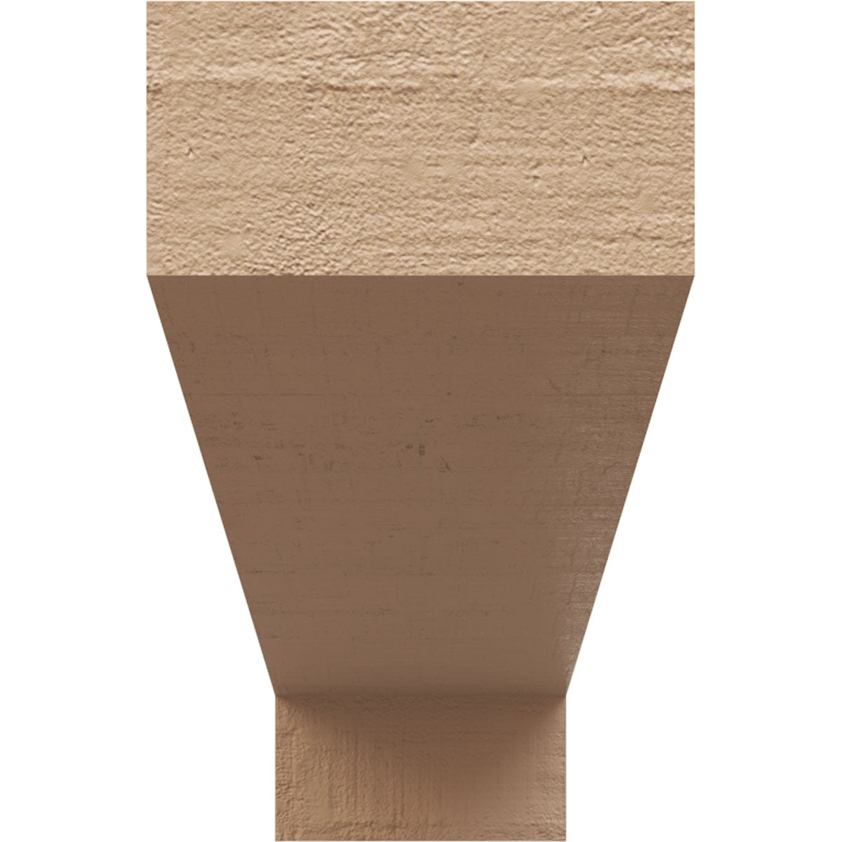 3"W x 18"D x 6"H Thin Clemmons Rough Cedar Woodgrain TimberThane Corbel, Primed Tan