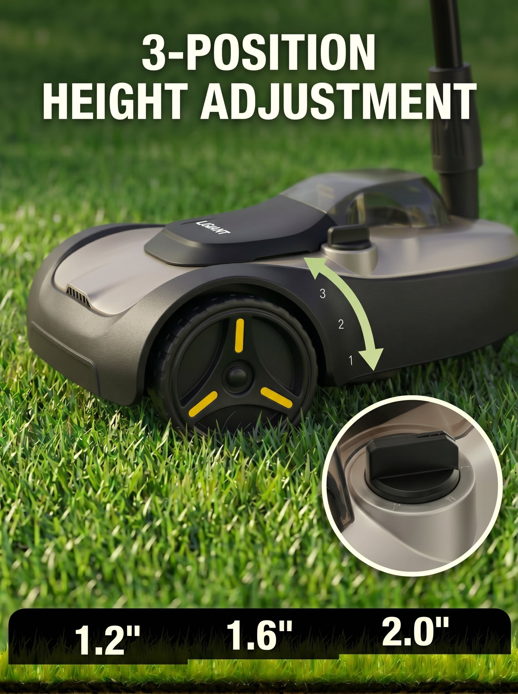 9-Inch Cordless Lawn Mower with 4.0Ah Battery & Charger, Brushless Electric Mower for Small Yards, 6000RPM High Speed, 3 Cutting Heights, Lightweight & Compact
