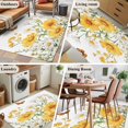 thumbnail image 5 of 3'x5' Area Rugs, Yellow Spring Floral Indoor Outdoor Area Rug for Living Room Bedroom, Summer Daisy Botanical Pastoral Washable Bathroom Rugs Kitchen Floor Carpet Mats Home Decor Aesthetic, 5 of 8