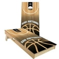 thumbnail image 2 of Skip's Garage San Antonio Basketball Outdoor Cornhole Board Set Include Case + Hole Lights Backyard 2x4, 2 of 5
