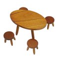thumbnail image 2 of 1:12 Table Chairs, Exquisite Workmanship Decoration Dollhouse Round Table Lifelike  For House Model For Room Box, 2 of 8