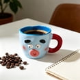 thumbnail image 6 of YYV Funny Ugly Cute Ceramic Coffee Mug Contrast Color Novelty Couple Birthday Gift Large Handle Durable Dishwasher Safe Stoneware Office Home Morning Coffee Cup, 6 of 9