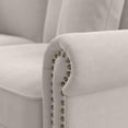 thumbnail image 4 of Coventry 99W L Shaped Sectional Couch in Light Beige Microsuede, 4 of 7