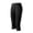 Black, variant on Girls' Stretch Cropped Leggings Ribbed Knit Elastic Waist Pull-On Slim Fit Bow Detail Casual School Dance Practice Playground Everyday Wear