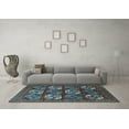 thumbnail image 3 of Ahgly Company Indoor Round Oriental Light Blue Industrial Area Rugs, 6' Round, 3 of 4