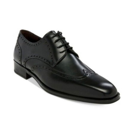 Massimo Emporio Men's Shoes Tormes Black Leather Wingtip Oxfords Size 7M