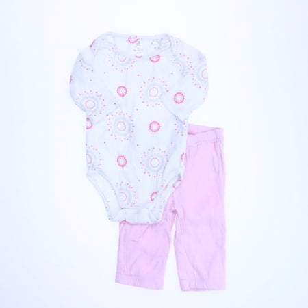 

Pre-owned Aden + Anais Girls White | Pink Apparel Sets size: 0-3 Months