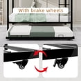thumbnail image 3 of Leumius Triple Bunk Bed Full over Full with Trundle, Convertible Metal Bunk Bed Frame with Ladder & Safety Guardrail, Space-Saving for Teens and Adults,Black, 3 of 8
