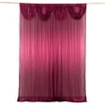 thumbnail image 3 of Efavormart Burgundy Double Drape Pleated Satin Wedding Photo Backdrop Curtain, Glossy Party Drapery Panel - 10ftx10ft, 3 of 8