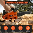 thumbnail image 4 of 25.4CC 2 Stroke Gas Powered Chainsaws, 11.8Inch Gas Chainsaw Top Handle Chainsaw Cordless Petrol Gasoline Chain Saw, W/Safety Lock&Automatic Return Switch for Wood Pruning, Tree Stump Trimming, 4 of 9
