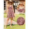 thumbnail image 2 of DARING DIVA Women's Summer Spaghetti Straps Smocked Back A-Line Dress L Pink, 2 of 6