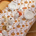 thumbnail image 2 of Fall Rectangle Tablecloth 60 x 102 Inch, Thanksgiving Autumn Harvest Brown Maple Leaf Table Cloths, Waterproof Stain Resistant Farmhouse Table Cover for Thanksgiving Holiday Dinner Party, 2 of 6