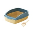 thumbnail image 2 of Esquirla Cat Litter Box Kitten Potty Toilet for Small Animals Small Medium Large Cats yellow and blue, 2 of 8