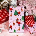 thumbnail image 6 of HOMERAL Christmas Wrapping Paper Roll - Pink Gift Wrap with Christmas Tree, Santa Claus, Reindeer, Snowflake, Gift Box, Snowflake - Perfect for Christmas - 17 Inch X 33 Feet, 6 of 7