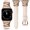 Pink/Rose Gold, variant on Wearlizer Leather Watch Band Compatible with Apple Watch Bands Women 38/40/41/42/44/45/46/49mm Slim X-Shape Metal Buckle Strap for Series 11/10/9/8/7/6/5/4/3/SE/Ultra 3/2/1