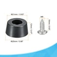 thumbnail image 2 of Uxcell 0.47" H x 0.98" W Rubber Bumper Feet with Stainless Steel Washer and Screws 12Pack, 2 of 5
