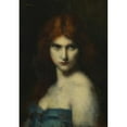 thumbnail image 2 of Jean-Jacques Henner 14x18 Gold Ornate Wood Frame and Double Matted Museum Art Print Titled - Study of a Head of a Woman (ca. 1887), 2 of 4