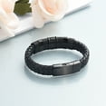 thumbnail image 3 of Constantlife Men Leather braided bracelet Bangle Cremation Ashes Jewellery Small Urns Bracelet, 3 of 5