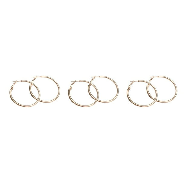 Qarigey 1 par de pendientes de niña, pendientes de aro grande para mujer, regalo portátil para Amiga, círculo liso, decoración para mujer, 10cm con Type1 NO1 Qarigey CBP219617