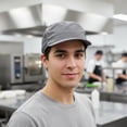 thumbnail image 5 of Jiibva Cloth Work Hat Chic Food Service Work Wear Cooking Hygienic Cap Smoke-proof Dust Breathable Mesh Chef Hat Hotel Restaurants, 5 of 7