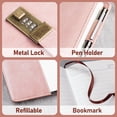 thumbnail image 4 of Diario de piel sintética Diary WEMATE Locking, tamaño A5, 8,6 x 5,8 pulgadas, 4 of 8