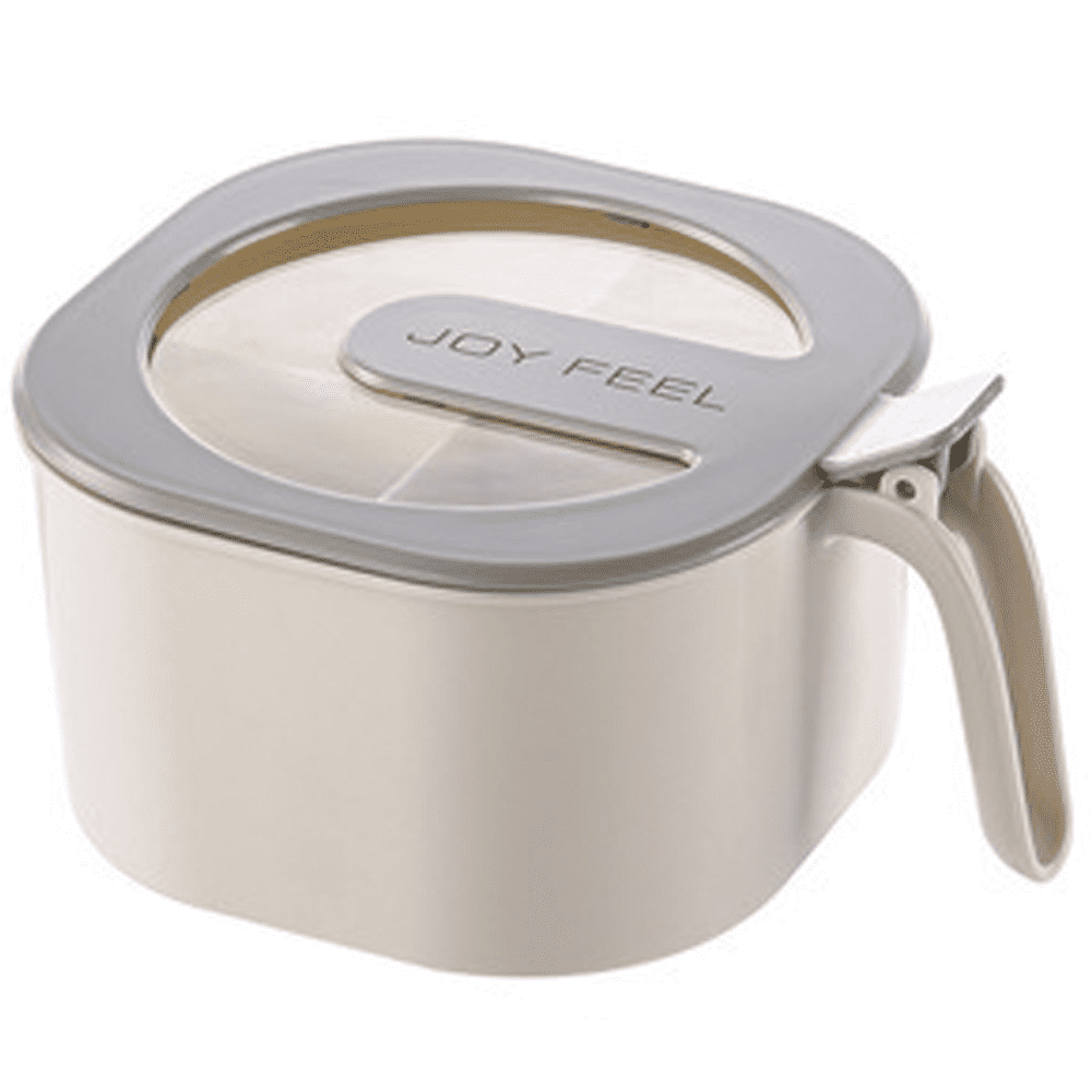 4 Section Cube Seasoning Box with Serving Spoons Spice Jar Set