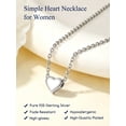 thumbnail image 6 of Suplight 925 Stelring Silver Heart Necklace for Women Hypoallergenic Dainty Small Simple Pendant Jewelry Gift for Girlfriend Wife Valentine's Day Birthday Anniversary Christmas, 6 of 7
