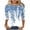 #1-Navy, variant on Womens Summer Tops,Womens Plus Size Blouse Fashion Printed T-shirt 3/4 Sleeves Blouse Round Neck Casual Tops