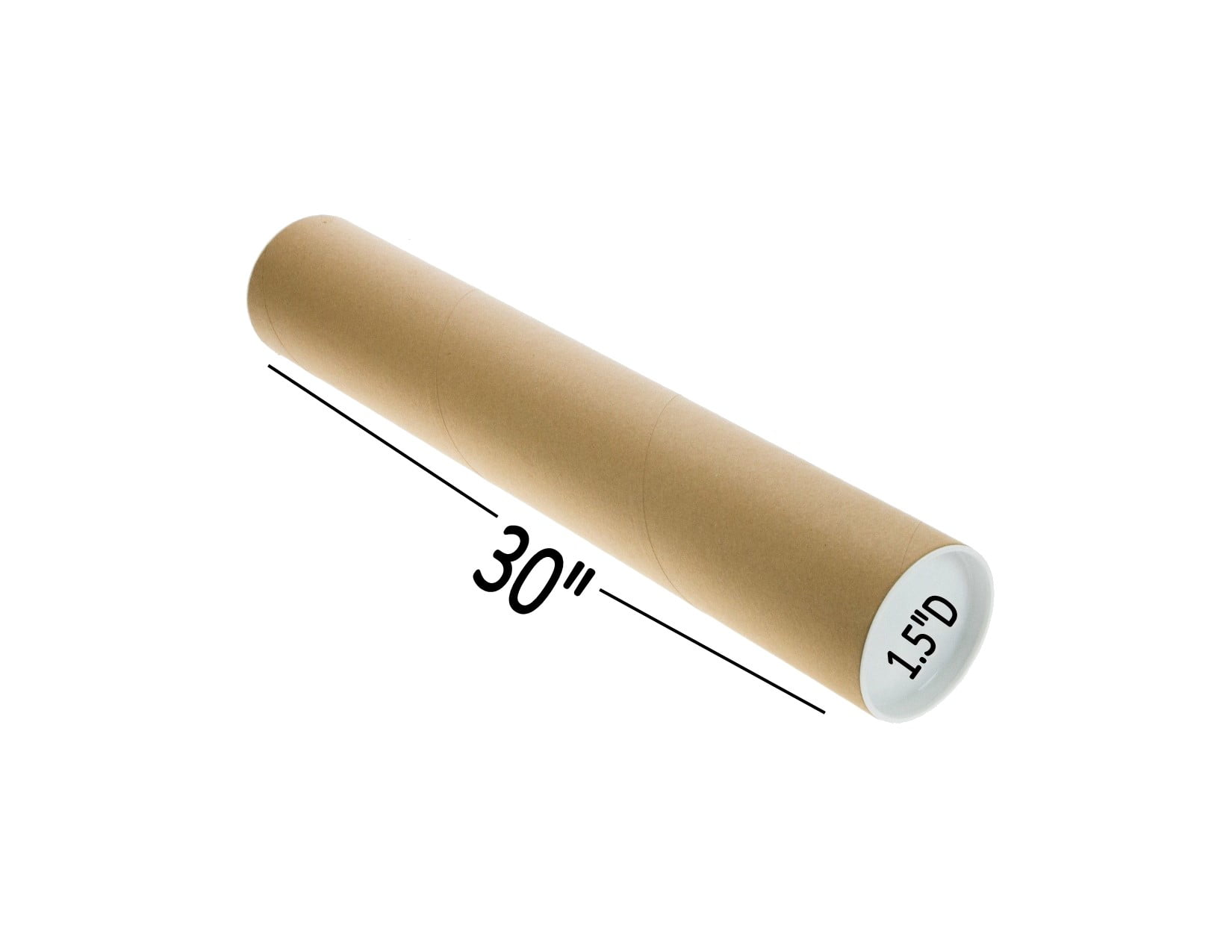 CertBuy 16 Pack Kraft Mailing Tubes with Caps for Packaging Posters, 15.7  Inch Shipping Tubes for Mailing, Storing and Protecting Documents