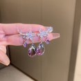 thumbnail image 4 of Elegant 925 Silver Flower Earrings with Zircon Accents - Perfect for Special Occasions, 4 of 4