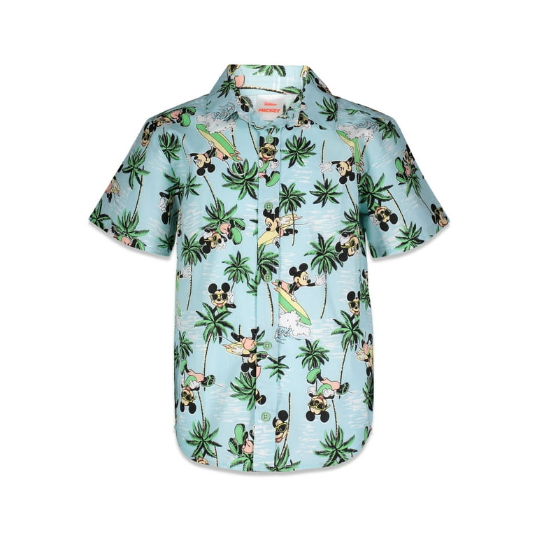 Mickey button sales down shirt