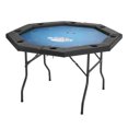 thumbnail image 6 of KFFKFF Foldable Poker Table, 8-Player 38-Inch Octagonal Casino Table with Cushioned Rails & Cup Holders, Portable Game Table with Felt Surface & Sturdy Metal Legs, Ideal for Texas Hold'em, 6 of 6