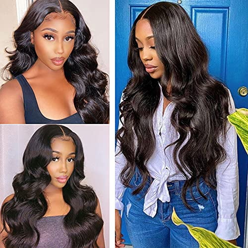 Body Wave with Closure Brazilian Virgin Hair Bundles with 4x4 Closure Human Hair with Crochet Closure (14" 16" 18"with 14")