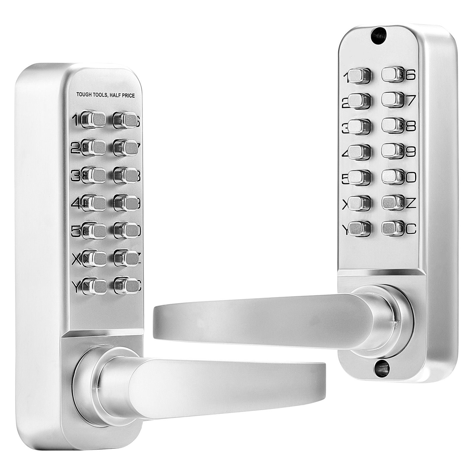 Mechanical Keyless Door Lock Gen2 Double-Sided 4-7 Digit Code No Batteries 1.4-2.5 Inch Door Thickness for Courtyard Gate