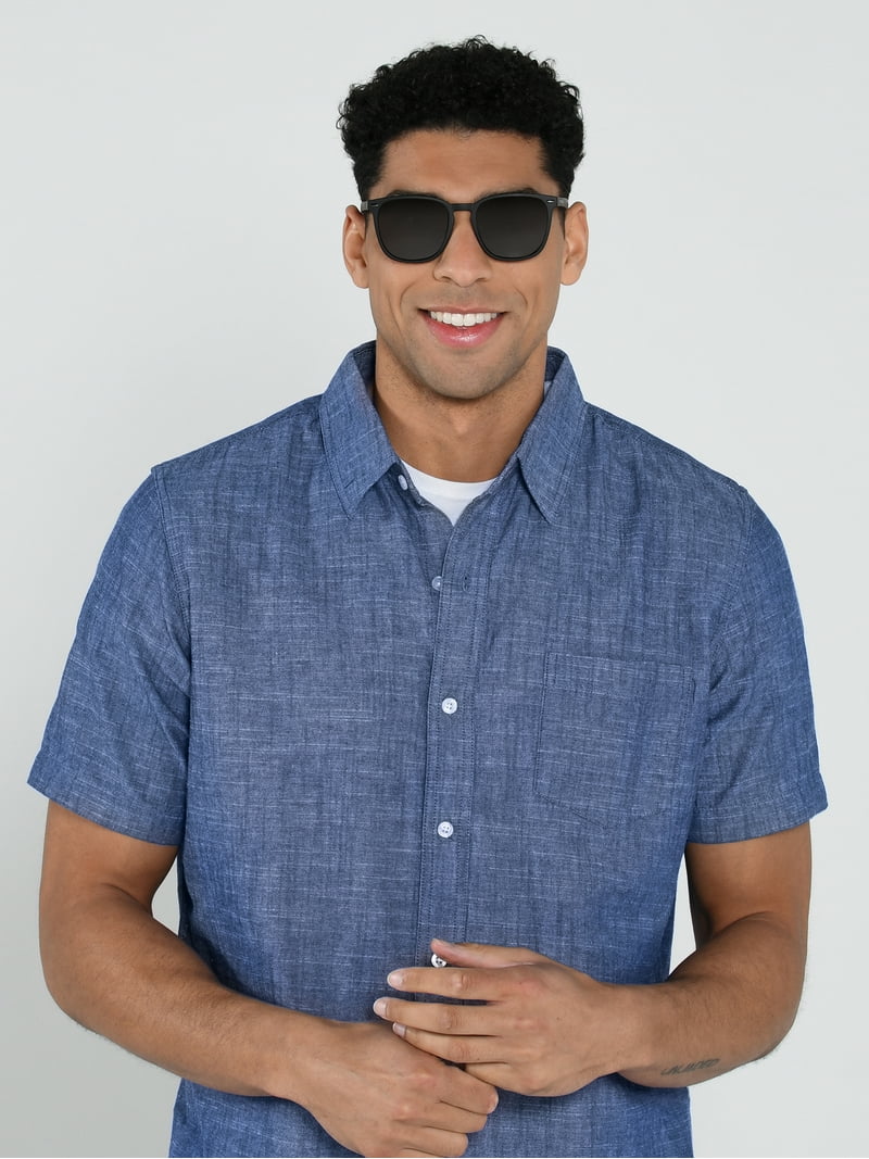 Foster Grant TruPolar Black Square Men's Polarized Sunglasses