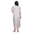 thumbnail image 3 of Moomaya Printed Cotton Sailor Collar Sleepwear For Ladies Button Down Nightdress, 3 of 6
