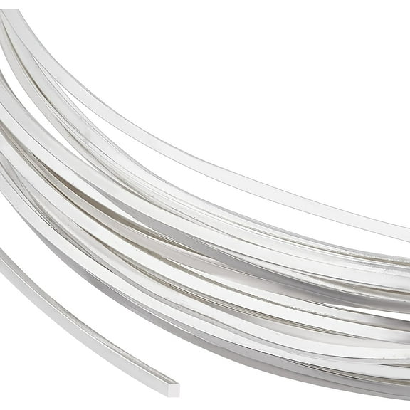 20 Gauge 16 Feet Brass Square Wire Silver Brass Wire for Jewelry Beading Craft Work Silver