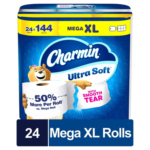 Charmin Toilet Paper Ultra Soft, 24 Mega XL Rolls