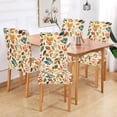 thumbnail image 2 of Yayeee 2 Pack Dining Chair Covers Stretch Parson Chairs Slipcovers Seat Protector, Beige Retro Leaves, 2 of 6