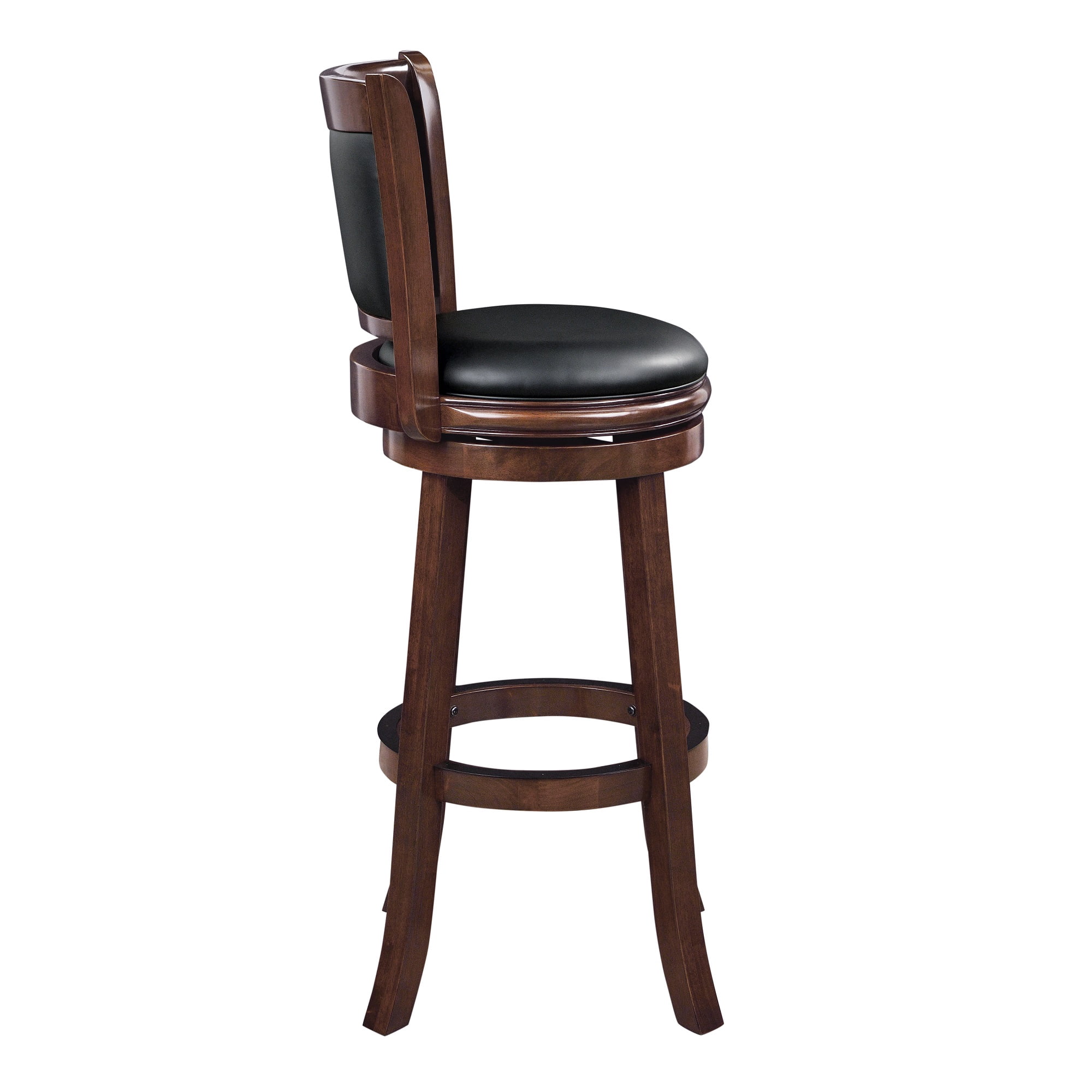 Boraam Augusta Extra Tall Bar Height Swivel Wood Kitchen Bar Stool, Cappuccino Finish