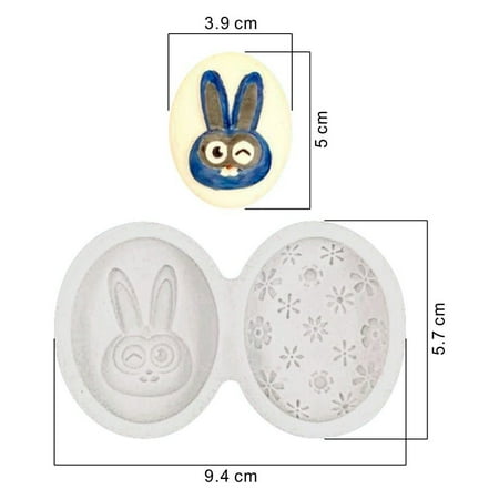 

New Cartoon Bunny Durable Chocolate Cookies Baking Mould Fondant Mould Easter Egg Silicone Mold Cake Decorating Tools A