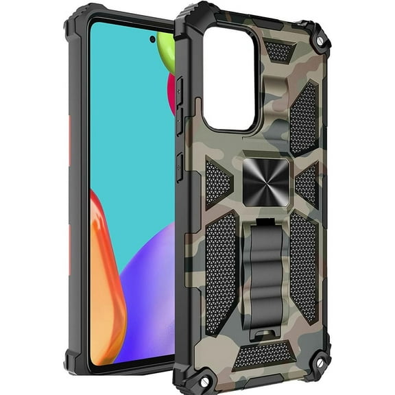 Camouflage Case for Samsung Galaxy Note 20 Ultra with Magnetic Kickstand, Built-in 360° Rotate Ring Stand Magnetic Car Mount Cover Case Phone Cover Case for Galaxy Note 20 Ultra MC Army Green