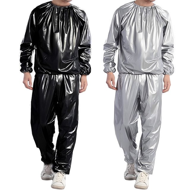 Combinaison de Sauna pour Adultes pour Salon à Domicile, Exercice, Anti-Transpiration, Col Élastique, Ouverture, Veste de Perte de Poids, Réutilisable, Lavable, Combinaisons de Sport, Vêtements, Équipement de Sport, Noir, P