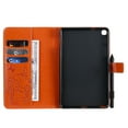 thumbnail image 3 of Case for Galaxy Tab A 8.0" 2018 SM-T387, Ultra Slim Lightweight Fit Folio Flip PU Leather Butterfly Embossed Stand Cover Shockproof Protection Soft TPU Back Wallet Cover, Orange, 3 of 6