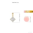 thumbnail image 3 of ANGARA Natural 0.16 Ct. Diamond Solitaire Pendant Necklace in 14K Yellow Gold for Women with 18 Inch Chain, 3 of 7