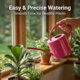 thumbnail image 4 of Metal Watering Can 1.5L. Modern Style Watering Pot with Handle and Long Spout, Rose, 4 of 10