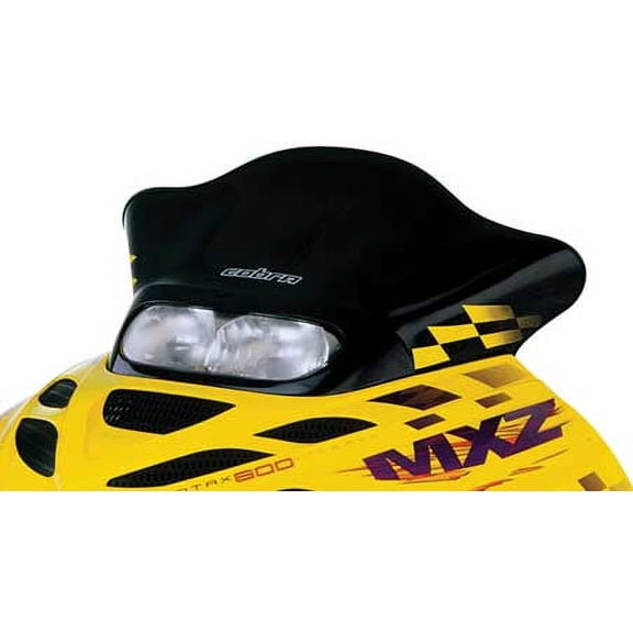 Powermadd 13225 Cobra Windshield SkI-Doo Zx Chassis Black W/yellow Checks