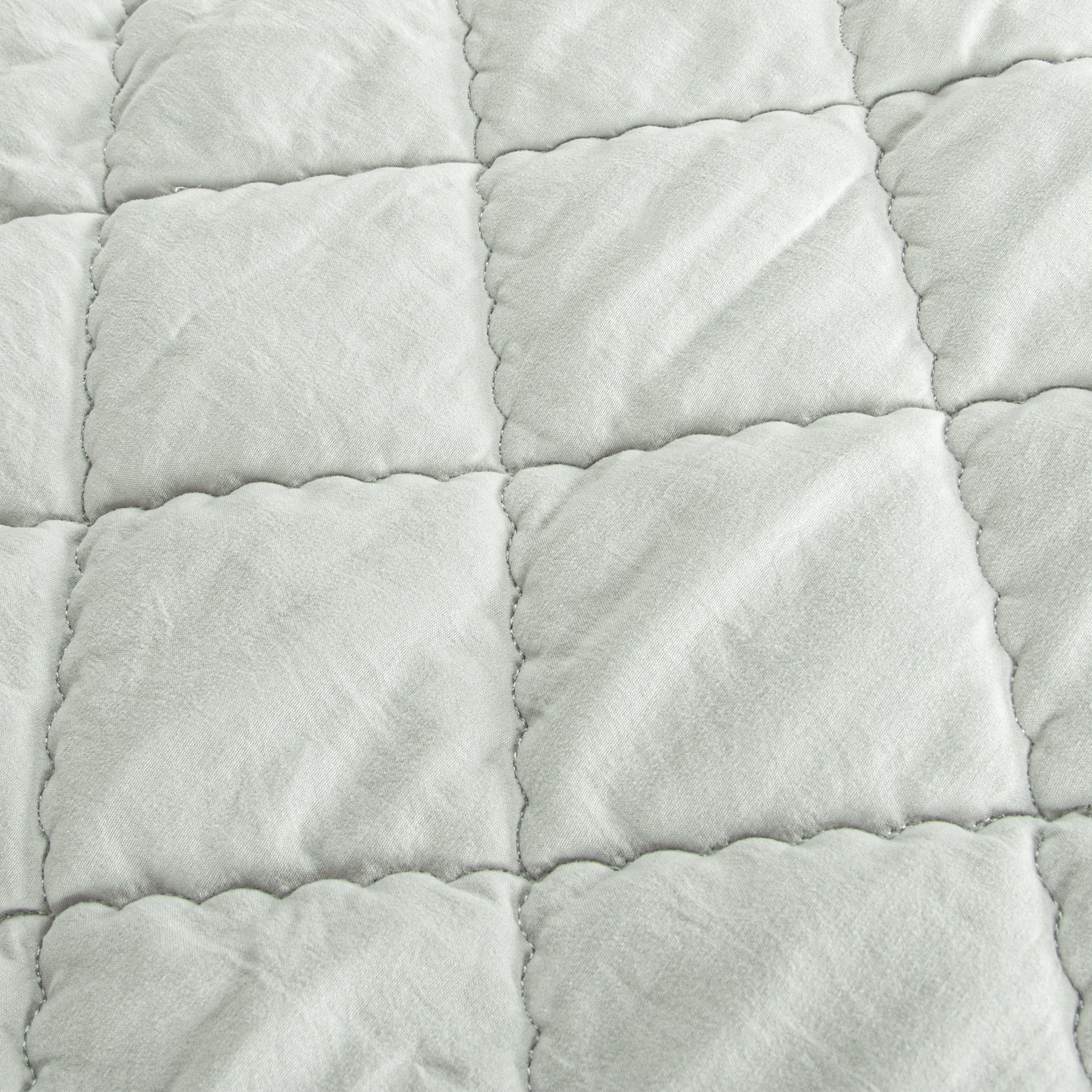 Flxxie Microfiber Ultra Soft Toddler Comforter, Warm Kids Crib Quilted Blanket, Light Gray, 43"x60"